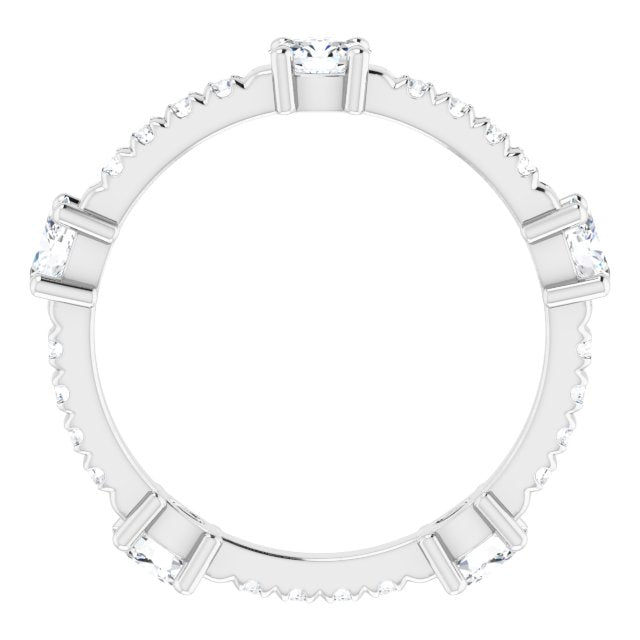 1.20 ct. Oval & Round Diamond Eternity Band-VIRABYANI